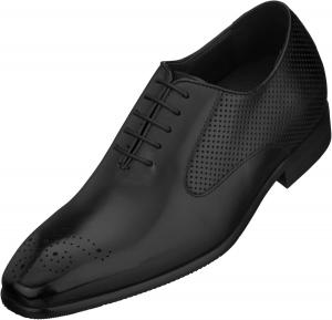 Мужские туфли-оксфорды CALTO с невидимым лифтом роста - черные, из высококачественной кожи, на шнуровке, классические - на 5 см выше - Y6012 - Размер 7.5 D(M) US No Brand, черный