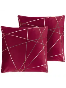 Декоративная подушка Beliani 2er Set Deko PINUS, цвет rot/gold