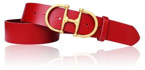 Ремень FRONHOFER FRONHOFER Damen 4cm, Schmuckschnalle vergoldet Horse bit Schnalle, красный