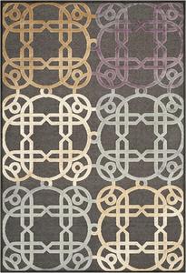 Ковер SAFAVIEH, 244 x 341 см, Paradise Collection, Charcoal & Multi, геометрический вискозный дизайн, идеально для помещений с высокой проходимостью в гостиной, спальне (PAR104-330)