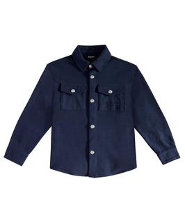 Хлопковая рубашка Balmain Kids, Air Force Blue