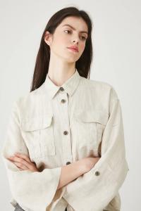 Льняная рубашка Medicine, бежевый