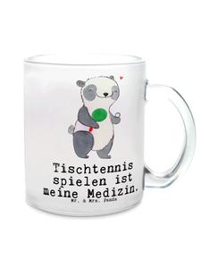 Кружка для настольного тенниса Панда с надписью, прозрачная Mr. & Mrs. Panda