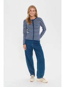 SAINT TROPEZ Кардиган MilaSZ, прямой крой, цвет Pageant Grey Morn Stripe
