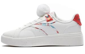 Кеды, скейтборд обувь женская низкая белый/красный 361°