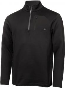Мужской свитер Calvin Klein Delta Half Zip с влагоотводящим эффектом для гольфа среднего слоя, Black