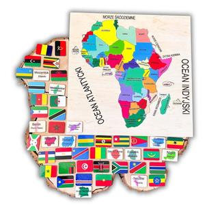 Карта Африки, деревянная карта, Африка, африканские флаги Inna marka