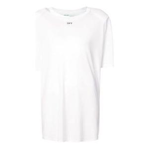 Футболка printed back slit crewneck oversized t-shirt white Off-White, белый
