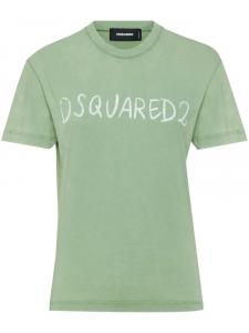 DSQUARED2 футболка с логотипом, зеленый