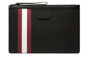 BOLLIS Кожаный кошелек для монет, клатч мужской черный BALLY