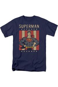 Футболка с коротким рукавом для взрослых DC Comics Retro Liberty Gildan, темно-синий