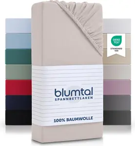 Простыня на резинке Basics 180x200 см, джерси - Простыня на резинке из 100% хлопка - цвет слоновой кости Blumtal