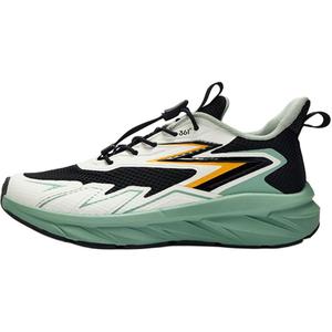 Износостойкие дышащие низкие кроссовки для детей и подростков 361°KIDS, черный/белый/зеленый