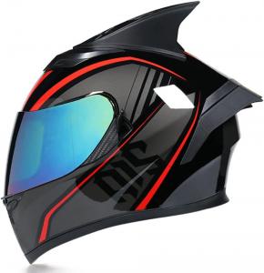 Шлем мотоциклетный Ceglia Motorcycle Full Face, черный / красный