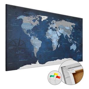 Картина карта Artgeist Dark Blue World, 60 см, синий