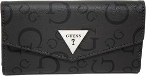 Женский тонкий кошелек-клатч GUESS с черным логотипом
