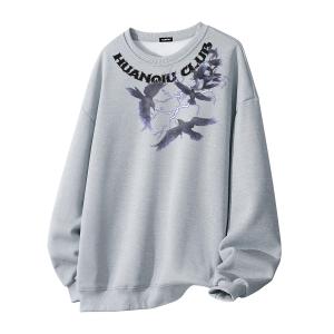 Свитшот Unisex Crew Neck Moderate Heavyweight HUANQIU, светло-серый