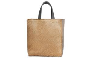 Сумка-тоут Museo Coarse Hair Calfskin, шоппер, сумка через плечо, кроссбоди, миниатюрная женская сумка верблюжьего цвета MARNI