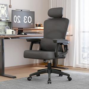 Эргономичное кресло Yipinhui, компьютерное кресло, офисное кресло, игровое кресло, кресло для дома и учебы, 170 см, черное, с откидывающейся спинкой, на нейлоновых ножках