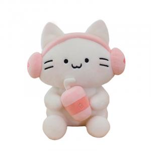 A little tide to play Милая белая гарнитура, плюшевый кулон с плачущим котенком 6см высота 22см