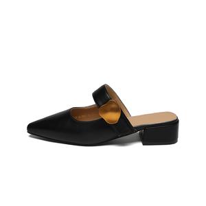 ZHR Женские противоударные антискользящие тапочки с закрытым носком абрикос, цвет Apricot