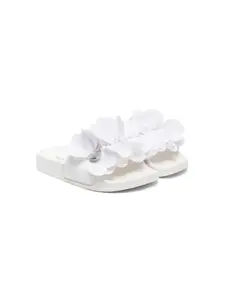 Шлепанцы с логотипом Monnalisa, белый