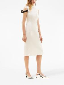 Courrèges твиловое платье строгого кроя, белый