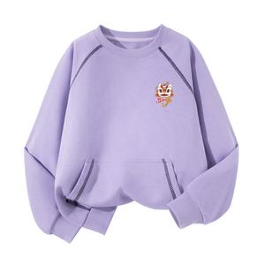 Детский свитшот с круглым вырезом Moderate WARRIOR, светло-фиолетовый/h lucky lion k