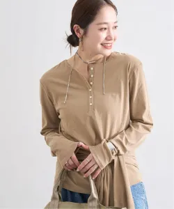 Прозрачная хлопковая футболка-поло из хлопка, тянущаяся в двух направлениях Journal Standard, цвет Beige