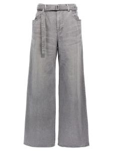 Джинсы свободного кроя SACAI, серый