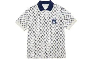 Футболка поло с логотипом MLB мужская белая