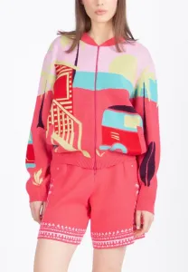 Кардиган с жаккардовым узором в городском стиле. Ivko, Pink