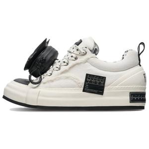 XVESSEL Низкие парусиновые туфли Ron English x FELIX x VESSEL, увеличивающие рост, унисекс, белые