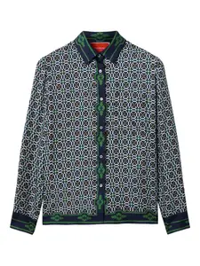 Шелковая рубашка для мальчика La DoubleJ, зеленый