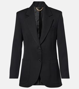 Однобортный блейзер Victoria Beckham, черный