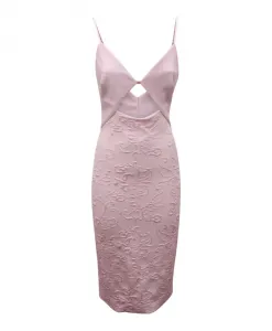 Жаккардовое платье Ab-860-52E2 Elisabetta Franchi, розовый