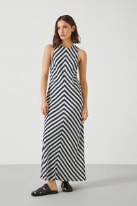 Платье макси Imani с полосатым узором Hush, черный