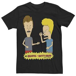 Мужская футболка Beavis and Butt-Head Fist Pump Licensed Character, черный