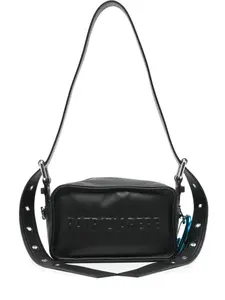 Сумка на плечо с тисненым логотипом Patrizia Pepe, черный