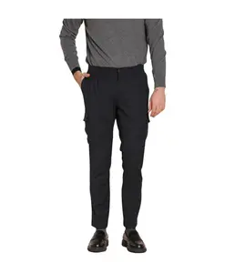 Шерстяные брюки-карго, стандартный крой, темно-синие. Mason'S, синий