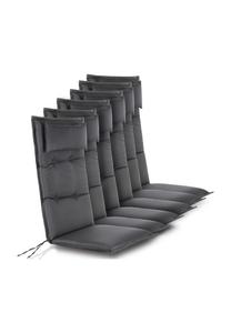 6 подушек для стульев с высокой спинкой Aspero, антрацит