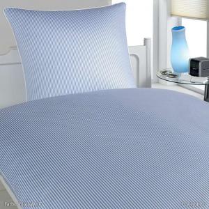 Элегантный атлас Mako Hamburg в полоску 2460 - цвет: сине-белый - 2, 80/80 200/200 см Elegante