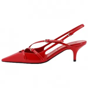 MIU MIU Тонкие туфли высокие туфли 5.5см женские красные