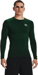 Under Armour мужская термобельевая компрессионная футболка с длинным рукавом, Forest Green (301)/White