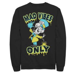 Мужской свитшот Disney Alice In Wonderland Mad Hatter Mad Vibes Only Licensed Character