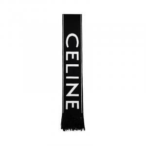 CELINE Шарф из шерсти и кашемира, Black