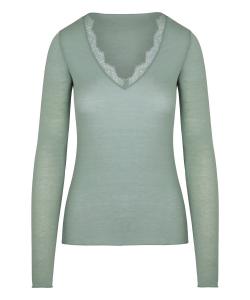 Hunkemöller Пижамная рубашка в зеленом цвете