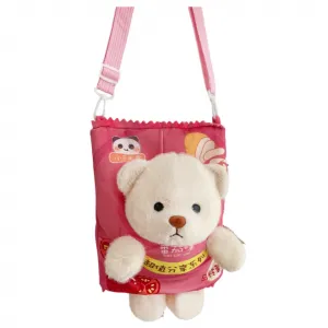 Милый рюкзак в виде медвежонка-гамбургера, персонализированная плюшевая кукла с мультяшным медвежонком, высота 28 см Handsome