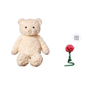 Плюшевая кукла Heart Bear высотой 42 см XUANBEIBEI, White Heart Bear+Free Random Color Rose