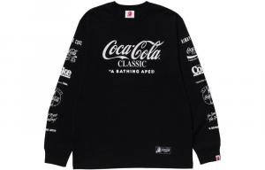 Футболка BAPE X Coca-Cola Milo L/S A Bathing Ape, черный
